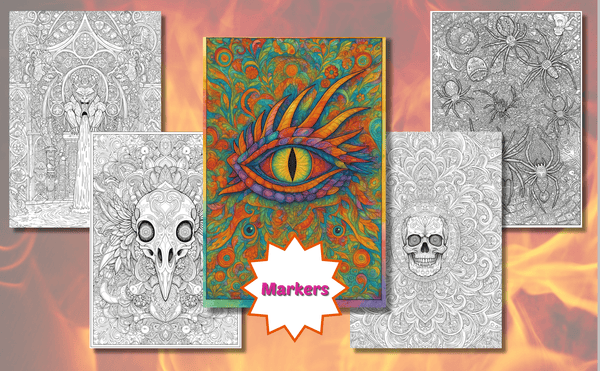 Evil Mandalas Coloring Book: Adult Halloween Mandala Coloring Book
