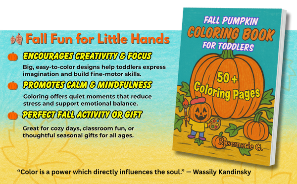 Fall Pumpkin Coloring Book For Toddlers