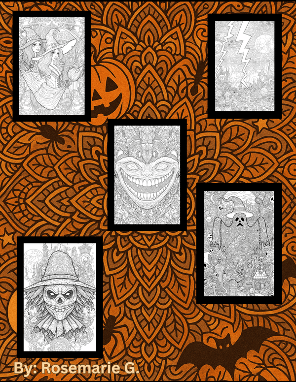 Abstract Halloween Mandala Patterns for Adults
