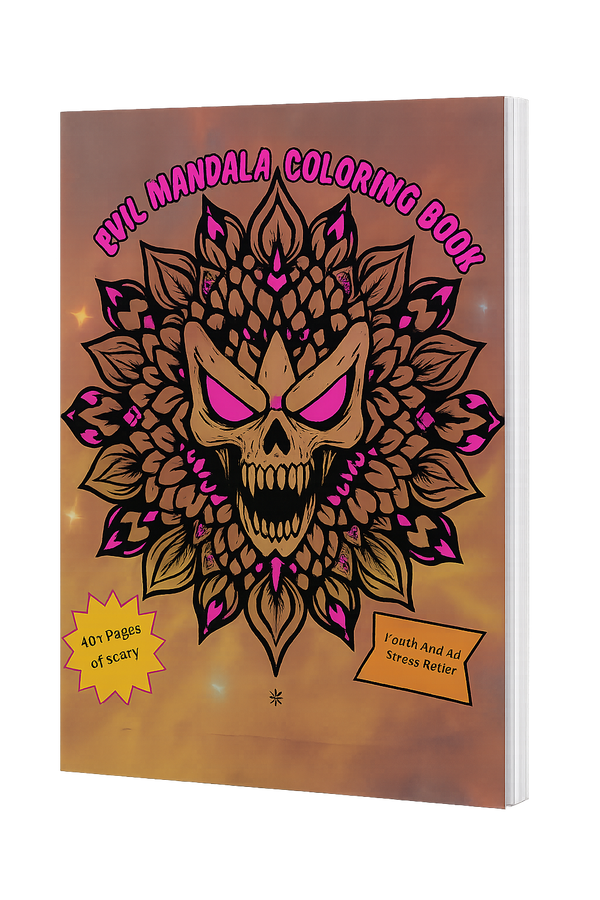 Evil Mandalas Coloring Book: Adult Halloween Mandala Coloring Book