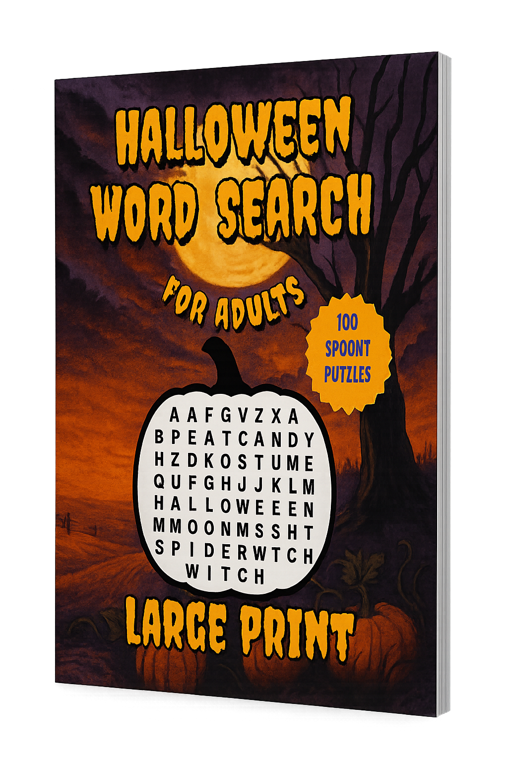Halloween Word Search for Adults: Spooky Large Print Puzzles