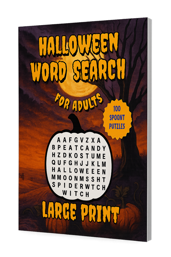 Halloween Word Search for Adults: Spooky Large Print Puzzles