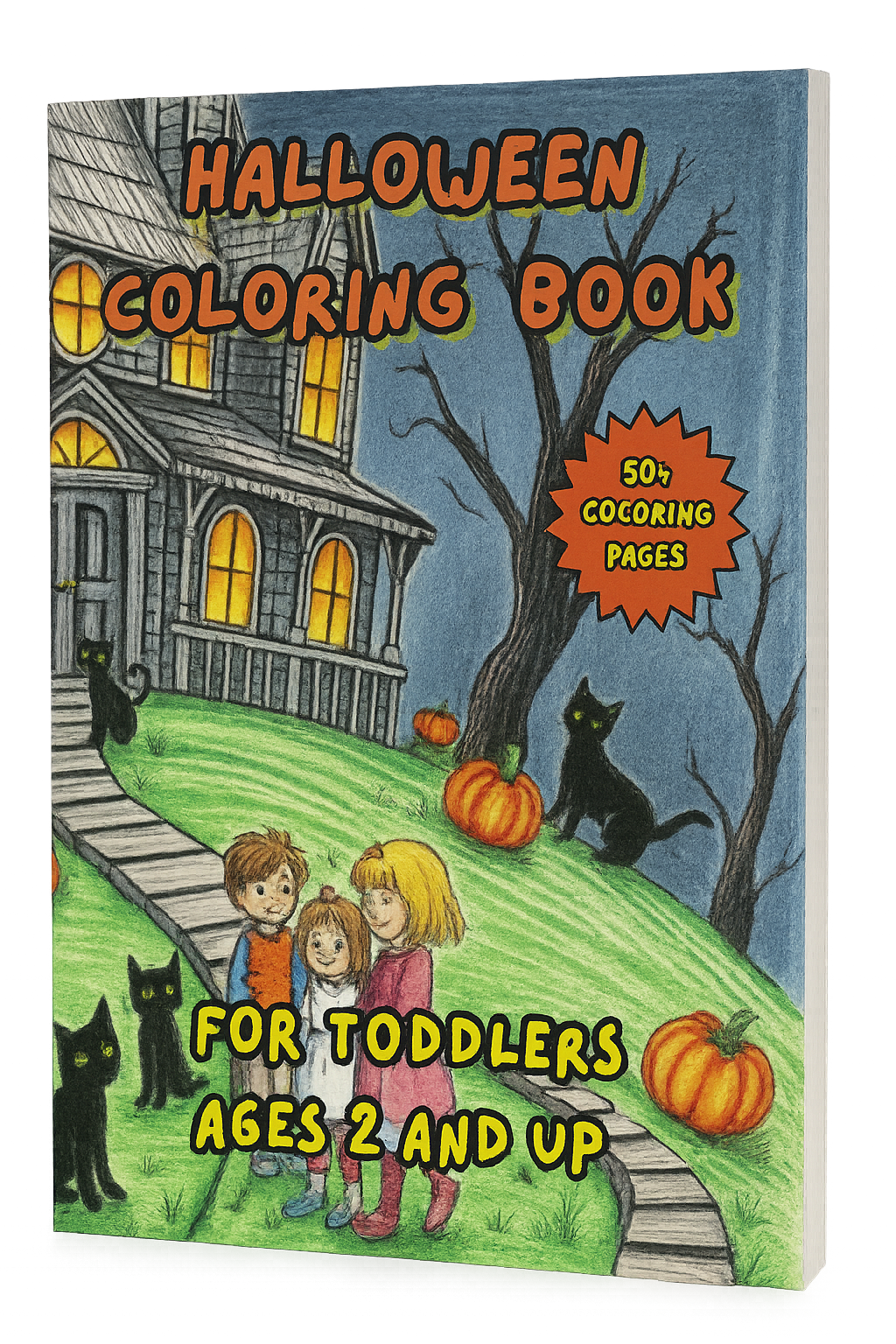 Halloween Coloring Book for Toddlers: Bold Lines