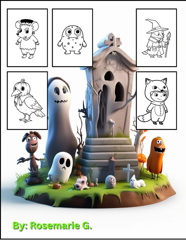 Mini Mystery Animals Coloring Book