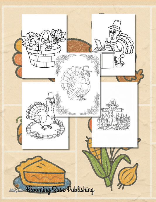 Turkey Fun Coloring Book: Thanksgiving Coloring Book for Toddlers Ages 4 And Up