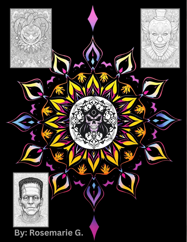 Evil Mandalas Coloring Book: Adult Halloween Mandala Coloring Book