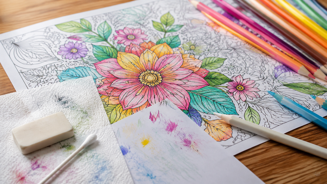 Practical tools for correcting mistakes on coloring pages