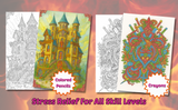 Evil Mandalas Coloring Book — Adult Halloween Mandala Coloring Book for Stress Relief
