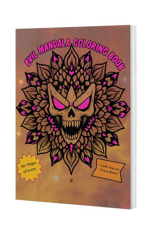 Evil Mandalas Coloring Book: Adult Halloween Mandala Coloring Book