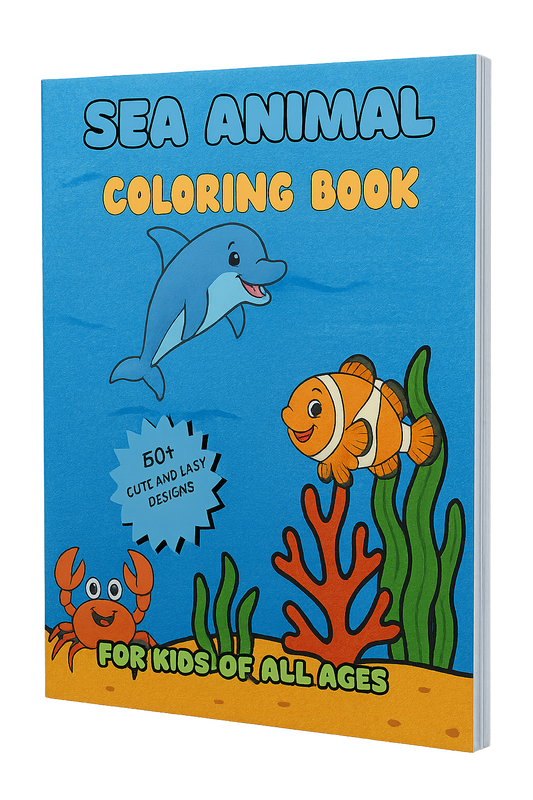 Sea Animal Coloring Book: Cute Sea Life