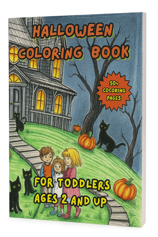 Halloween Coloring Book for Toddlers: Bold Lines
