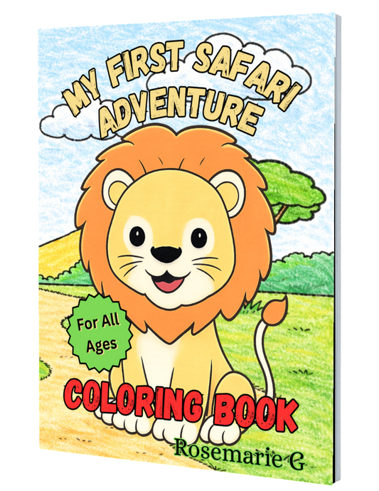 My First Safari Adventure - Friendly Wild Animals with Easy-to-Color Pages