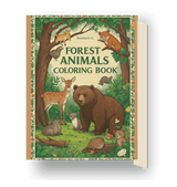 [BRB Forest Overview 0] Forest Animal Coloring Book current retail cover shown as an upright paperback mockup.